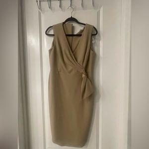 Calvin Klein tan dress